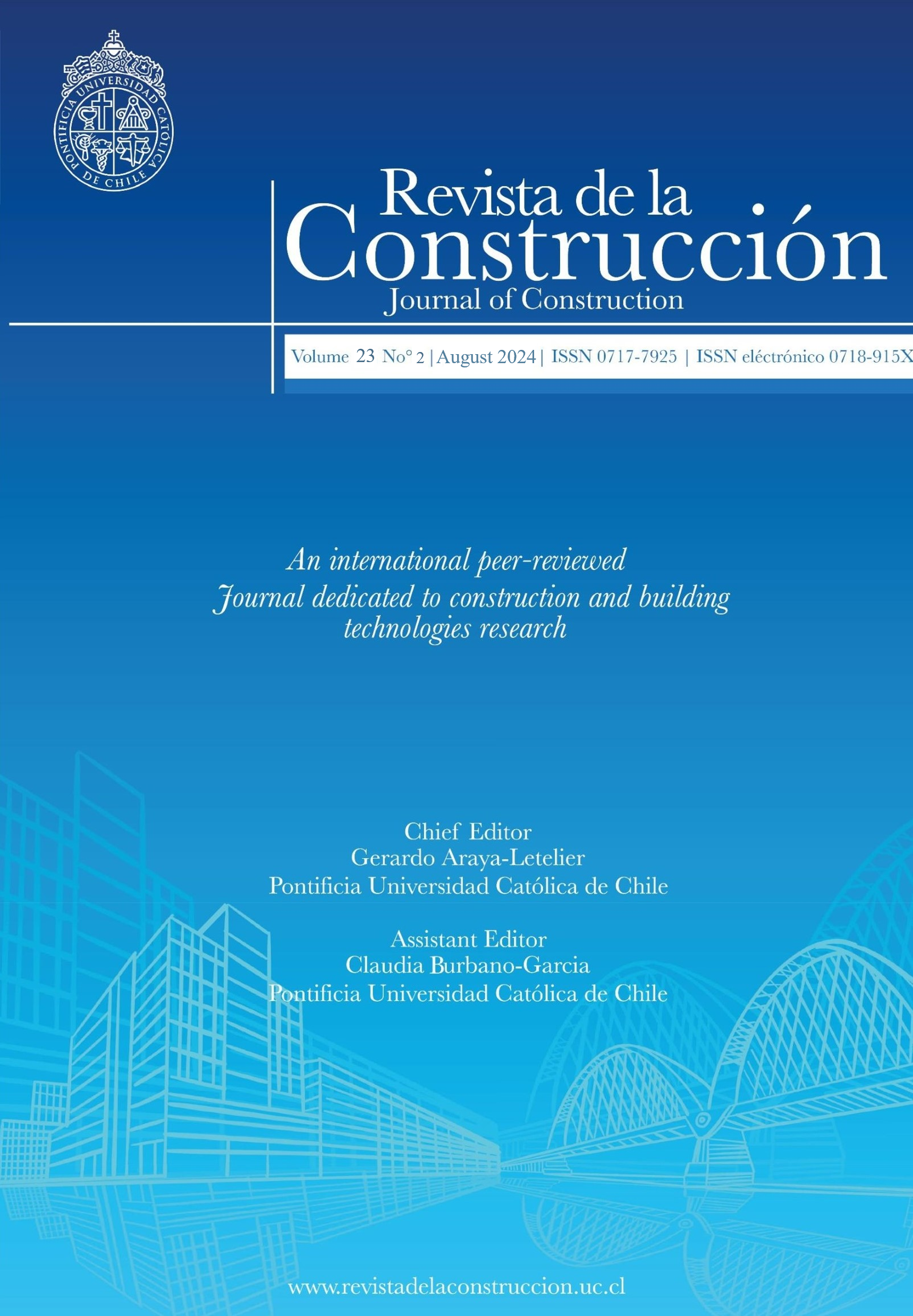 					View Vol. 23 No. 2 (2024): Revista de la Construcción. Journal of Construction
				